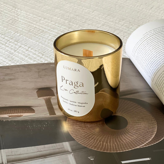 Praga Luxury Candle - Frangipani | Magnolia | Madera de haya