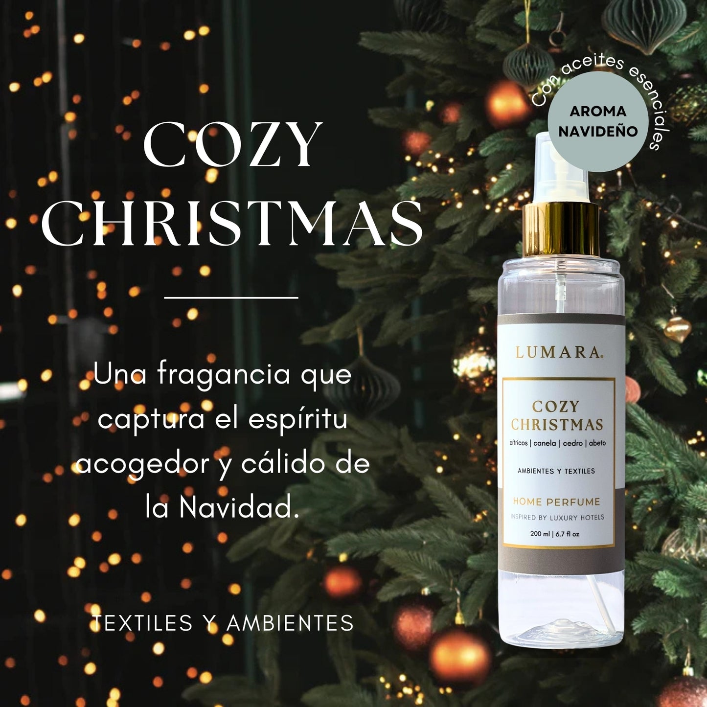 Cozy Christmas Home Perfume- Cítricos|Canela|Cedro